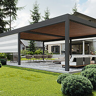 Stilvolle Pergola mit hoher Bedienerfreundlichkeit