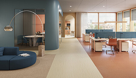 Linoleum im Stil von Marmor und Travertin