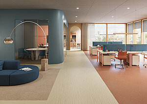 Linoleum im Stil von Marmor und Travertin