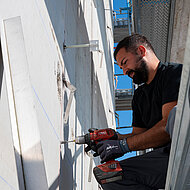 Isolink Typ F für Fassadenbefestigung bei Neubau genutzt 