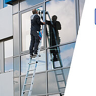 Glasreinigerleitern für den Einsatz gemäß TRBS 2121-2 optimiert 