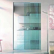 Scrigno: Schiebetüren ohne sichtbare Zarge, die einfach in der Wand verschwinden