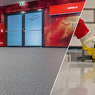 Robuster Boden für Fußballstadion: Kickers erneuern Mixed Zone 