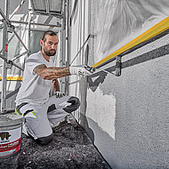 Siliconharz-Fassadenfarbe mit hohem Recyclinganteil