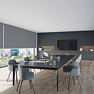 Neue Rollomodelle im Großformat beschatten bis zu sechs Meter breite Fenster   