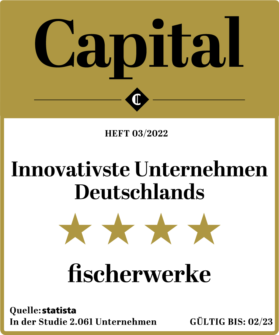 fischer als innovativstes Unternehmen Deutschlands doppelt ausgezeichnet 