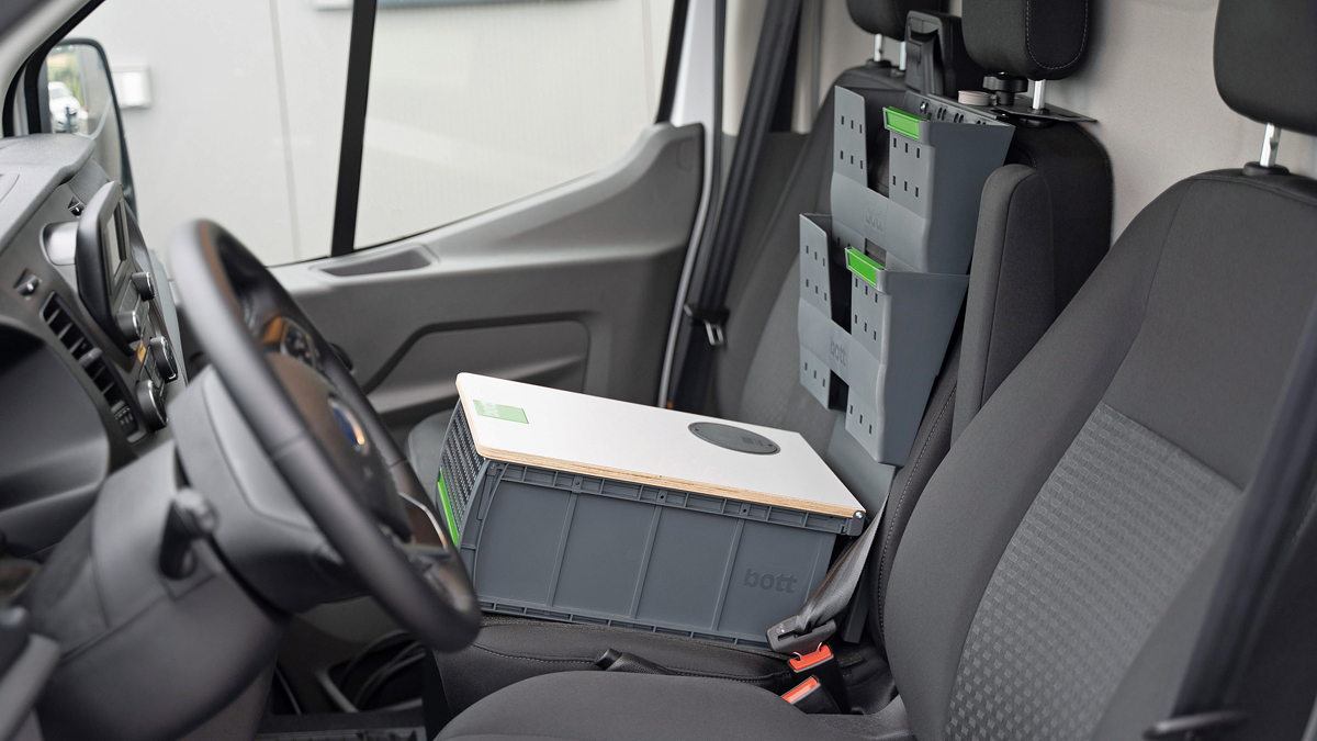 Das mobile Büro auf dem Beifahrersitz