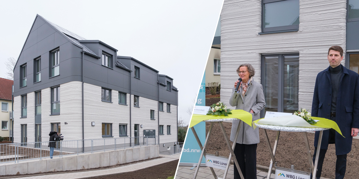 Erstes öffentlich gefördertes 3D-gedrucktes Wohnhaus fertiggestellt