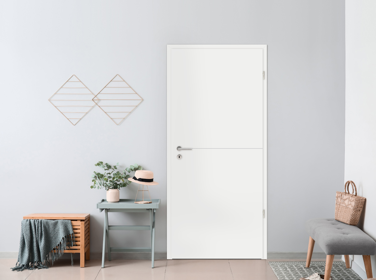 Weißlack-Spritzlackzarge als stilvolles Statement