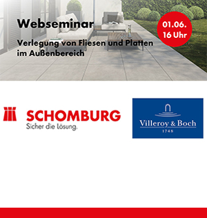 Live-Webinar: Verlegung von Fliesen und Platten im Außenbereich