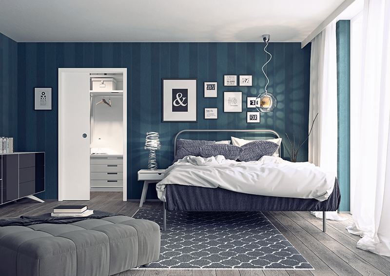 In der Wand laufende Schiebetüren